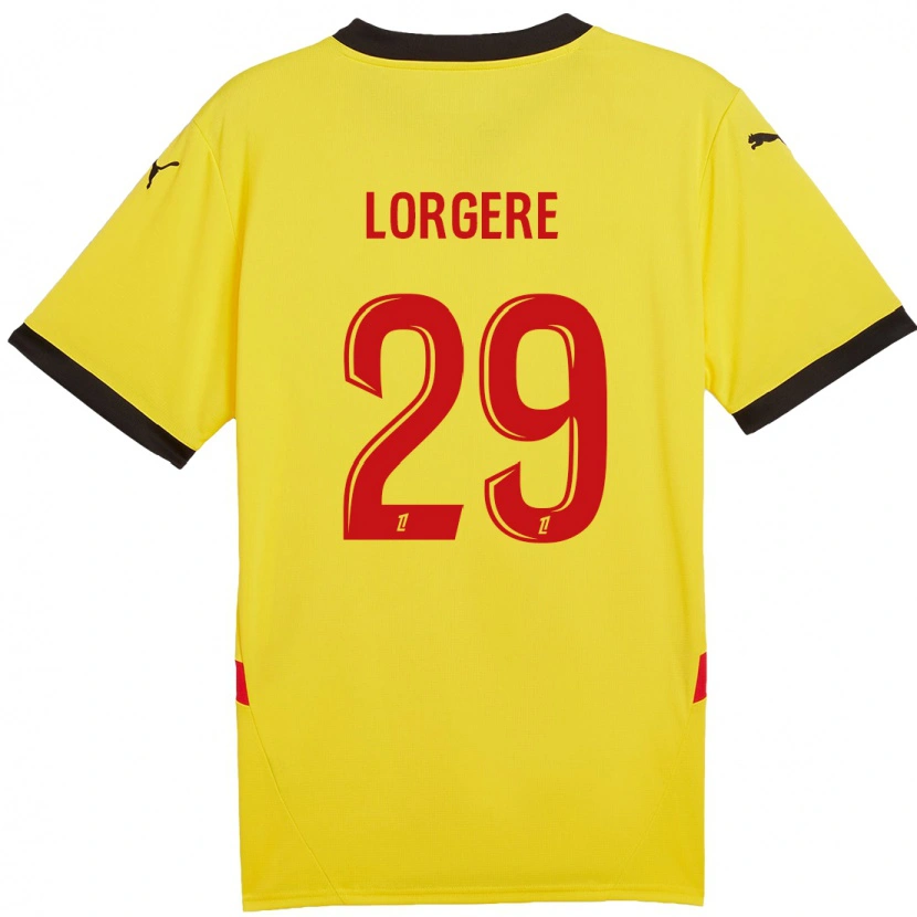 Danxen Herren Charlotte Lorgeré #29 Gelb Rot Heimtrikot Trikot 2024/25 T-Shirt