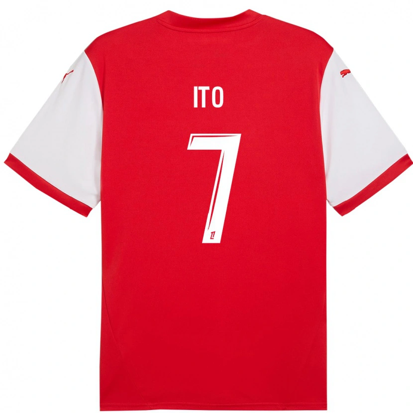Danxen Herren Junya Ito #7 Rot Weiß Heimtrikot Trikot 2024/25 T-Shirt