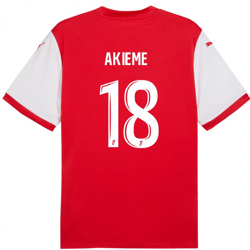 Danxen Herren Sergio Akieme #18 Rot Weiß Heimtrikot Trikot 2024/25 T-Shirt