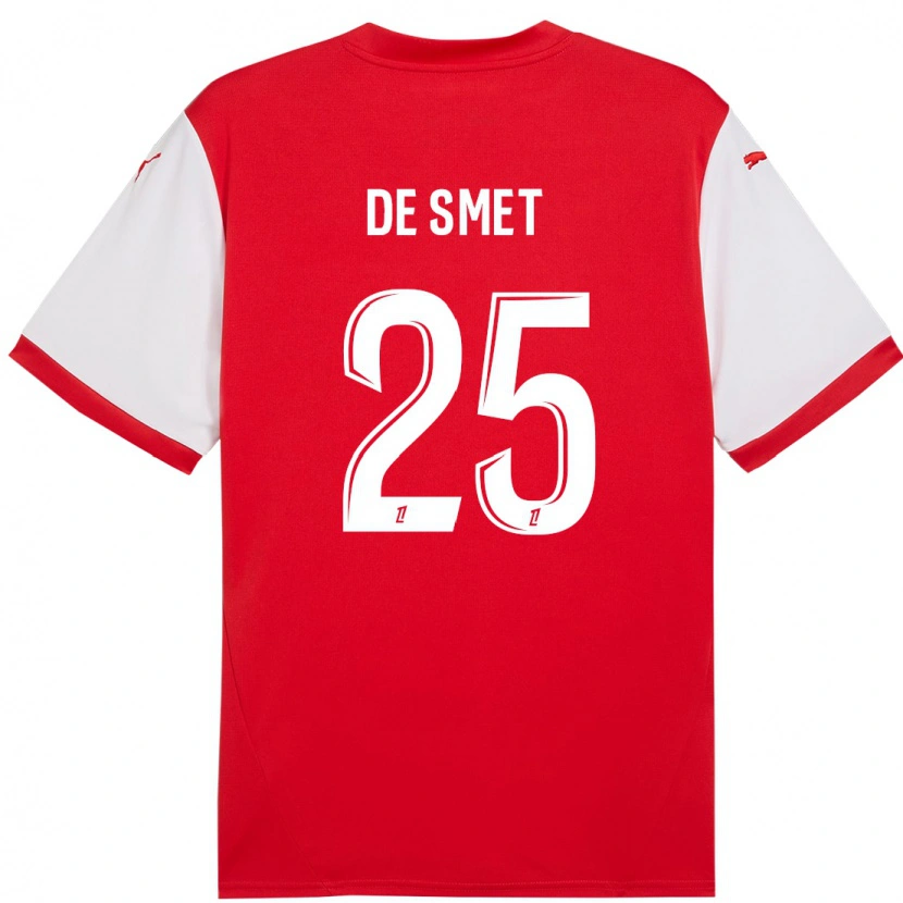 Danxen Herren Thibault De Smet #25 Rot Weiß Heimtrikot Trikot 2024/25 T-Shirt