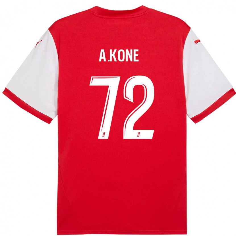 Danxen Herren Amadou Koné #72 Rot Weiß Heimtrikot Trikot 2024/25 T-Shirt