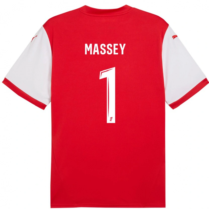 Danxen Herren Kayza Massey #1 Rot Weiß Heimtrikot Trikot 2024/25 T-Shirt