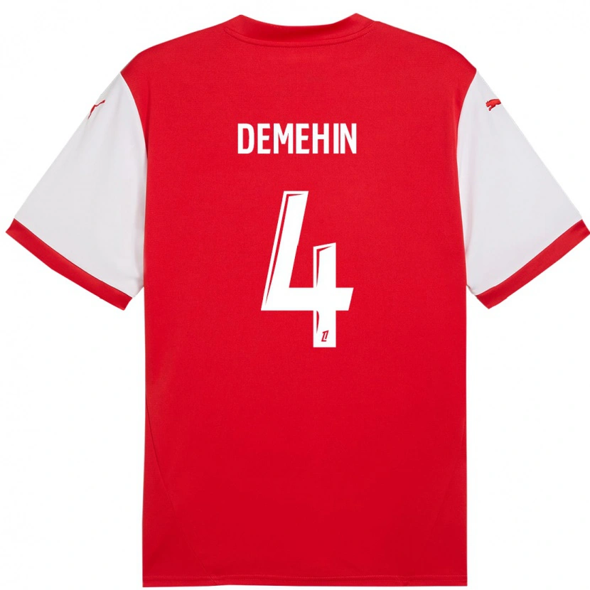Danxen Herren Oluwatosin Demehin #4 Rot Weiß Heimtrikot Trikot 2024/25 T-Shirt