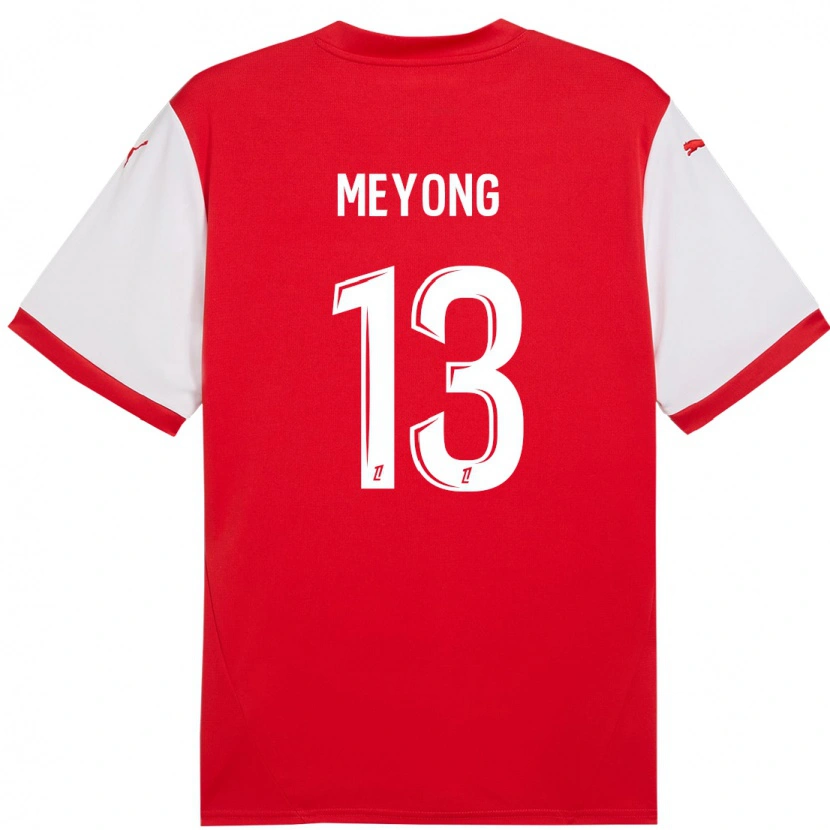 Danxen Herren Charlène Meyong #13 Rot Weiß Heimtrikot Trikot 2024/25 T-Shirt