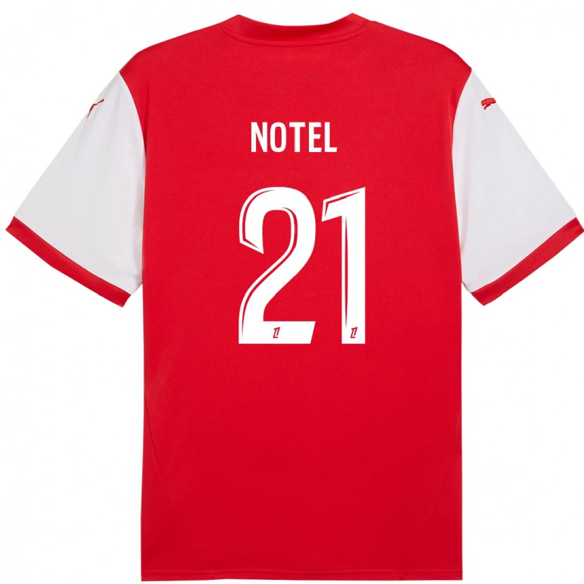 Danxen Herren Léa Notel #21 Rot Weiß Heimtrikot Trikot 2024/25 T-Shirt
