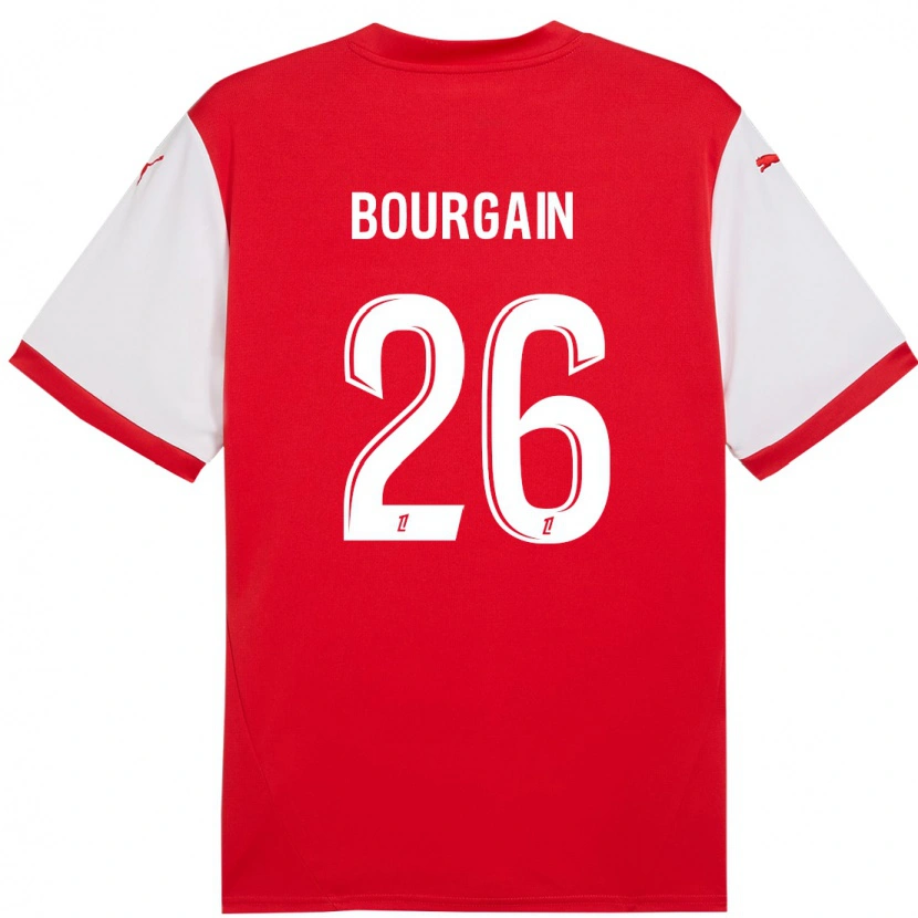 Danxen Herren Léa Bourgain #26 Rot Weiß Heimtrikot Trikot 2024/25 T-Shirt