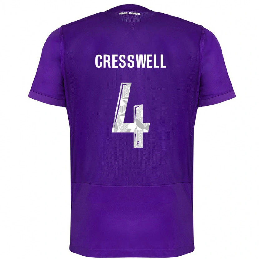 Danxen Herren Charlie Cresswell #4 Violett Weiß Heimtrikot Trikot 2024/25 T-Shirt