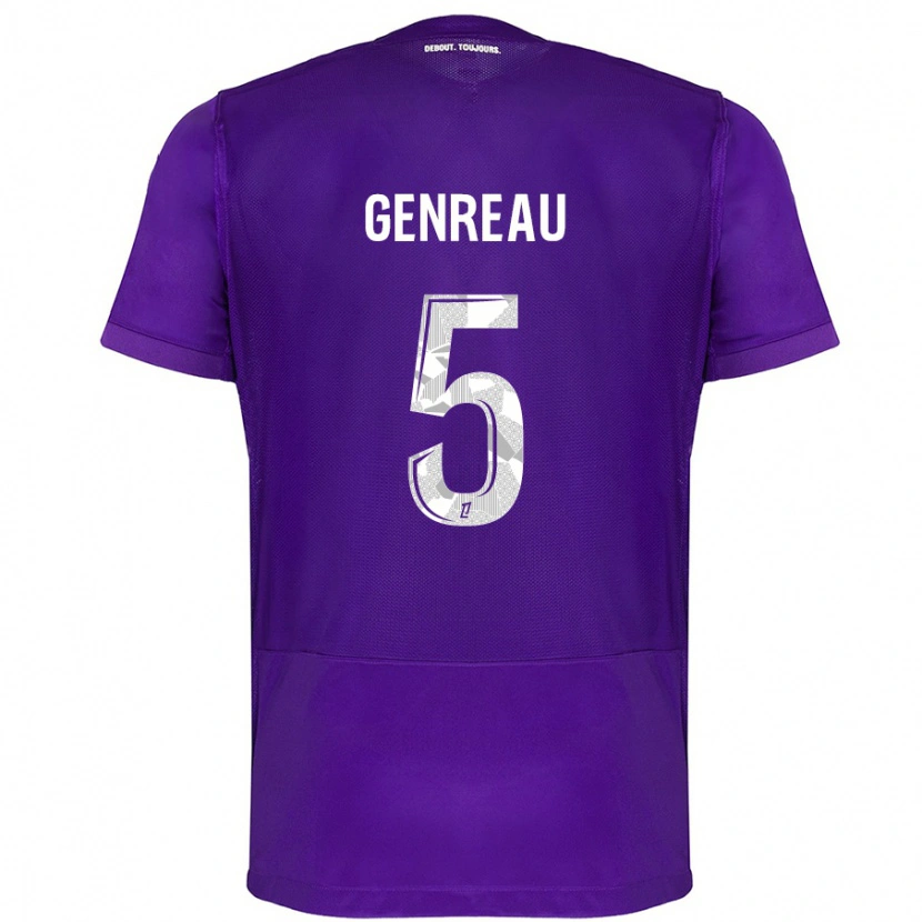 Danxen Herren Denis Genreau #5 Violett Weiß Heimtrikot Trikot 2024/25 T-Shirt