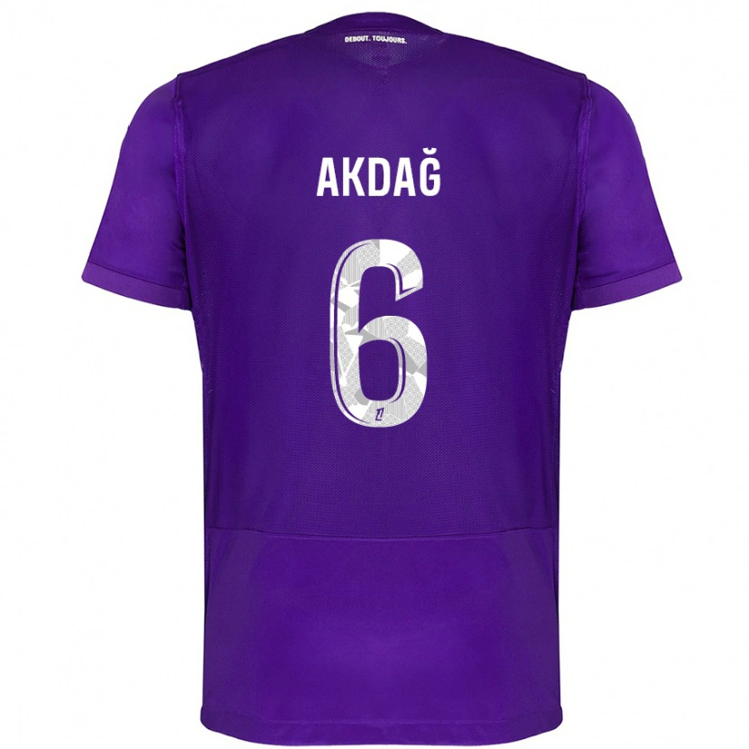 Danxen Herren Ümit Akdağ #6 Violett Weiß Heimtrikot Trikot 2024/25 T-Shirt