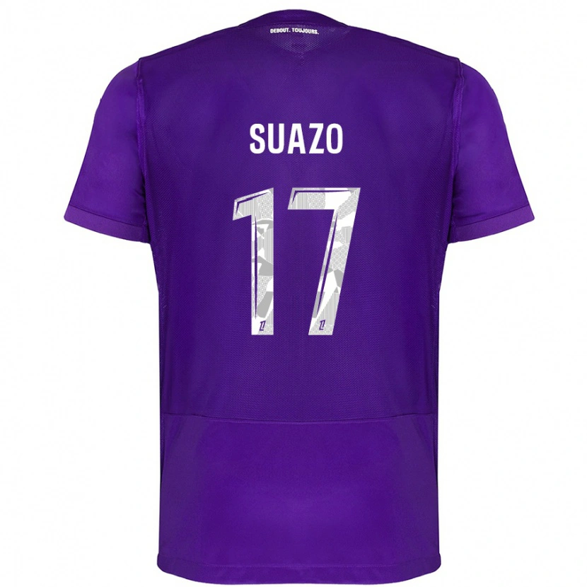 Danxen Herren Gabriel Suazo #17 Violett Weiß Heimtrikot Trikot 2024/25 T-Shirt