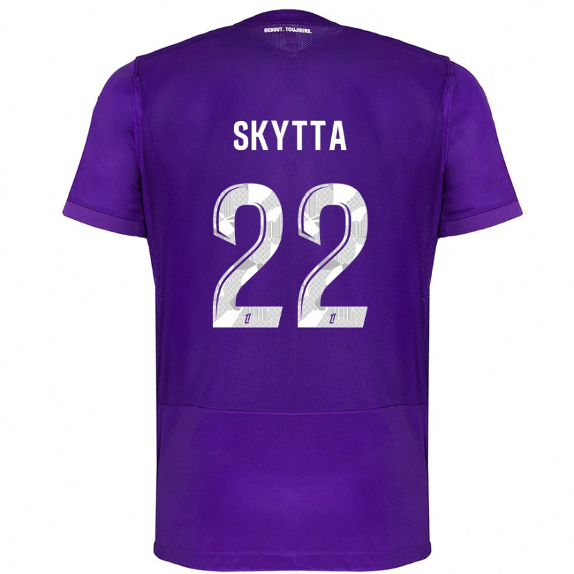 Danxen Herren Naatan Skyttä #22 Violett Weiß Heimtrikot Trikot 2024/25 T-Shirt