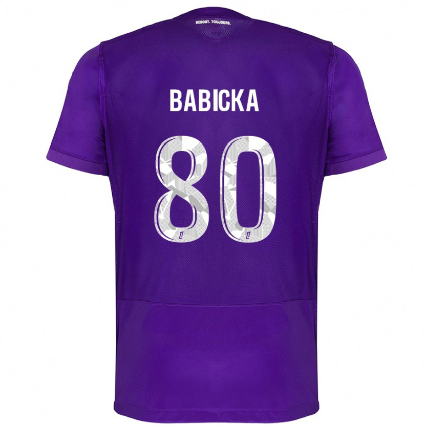 Danxen Herren Shavy Babicka #80 Violett Weiß Heimtrikot Trikot 2024/25 T-Shirt