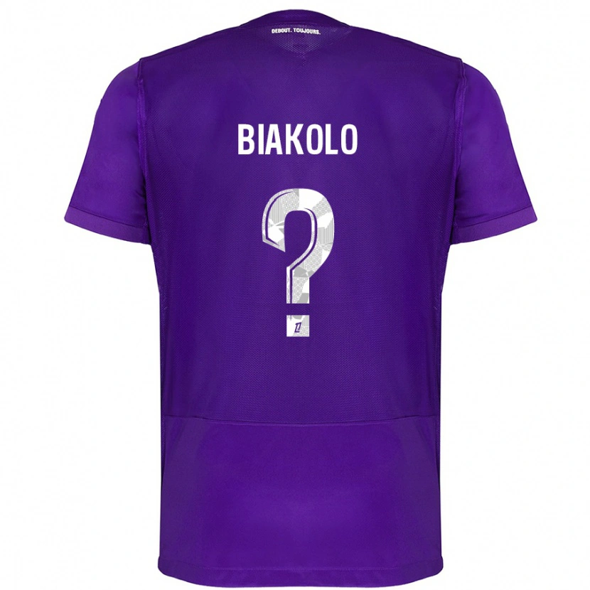 Danxen Herren Tony Biakolo #0 Violett Weiß Heimtrikot Trikot 2024/25 T-Shirt