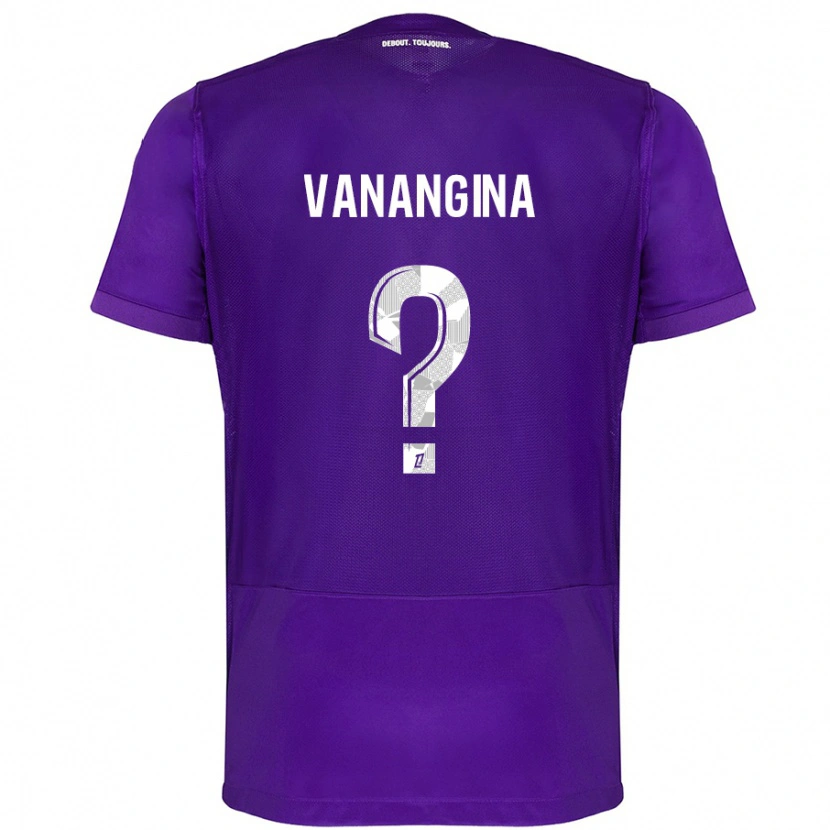 Danxen Herren Mechack Niombo Vanangina #0 Violett Weiß Heimtrikot Trikot 2024/25 T-Shirt