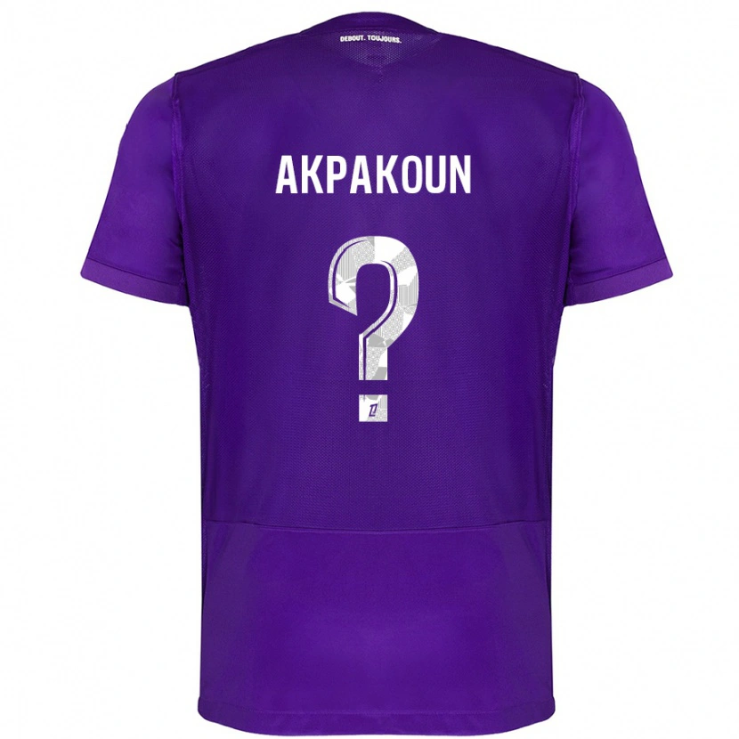 Danxen Herren Noé Akpakoun #0 Violett Weiß Heimtrikot Trikot 2024/25 T-Shirt