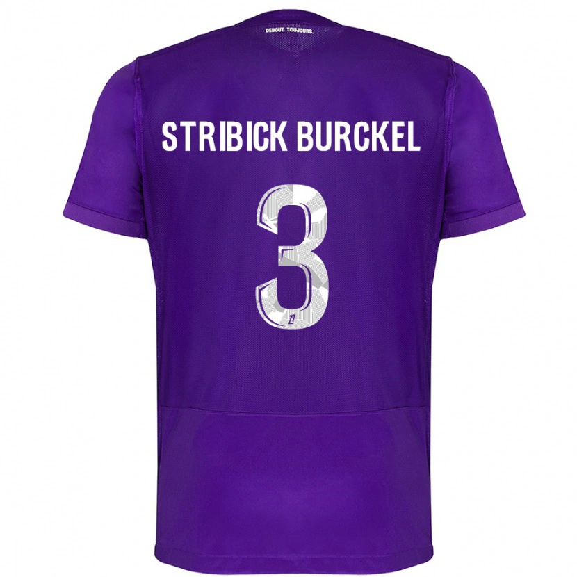 Danxen Herren Laetitia Stribick-Burckel #3 Violett Weiß Heimtrikot Trikot 2024/25 T-Shirt