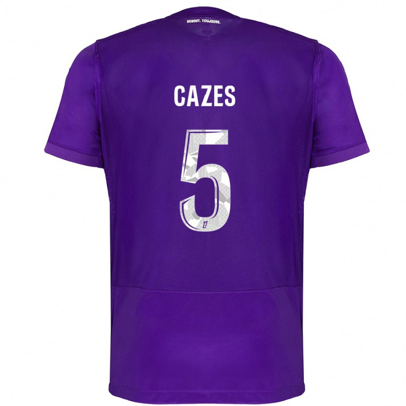 Danxen Herren Manon Cazes #5 Violett Weiß Heimtrikot Trikot 2024/25 T-Shirt