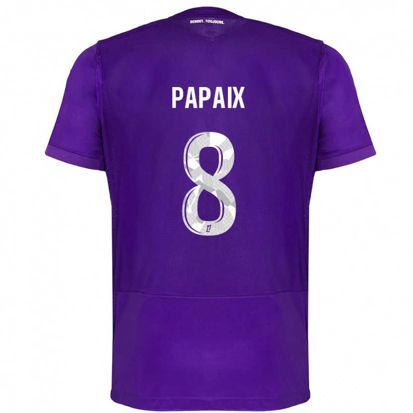 Danxen Herren Pauline Papaix #8 Violett Weiß Heimtrikot Trikot 2024/25 T-Shirt