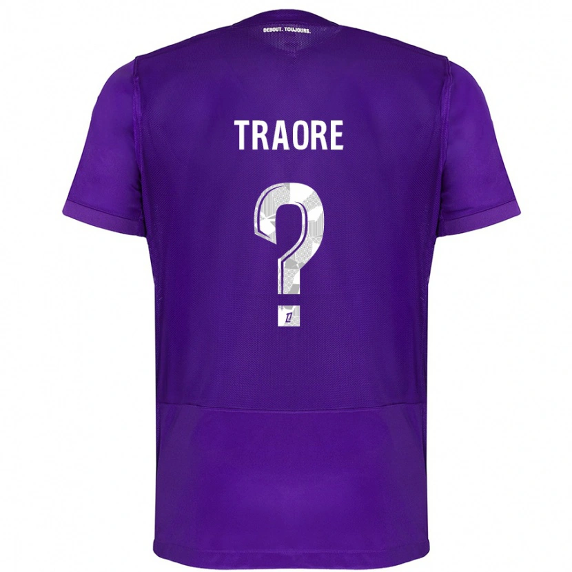 Danxen Herren Bonota Traoré #0 Violett Weiß Heimtrikot Trikot 2024/25 T-Shirt