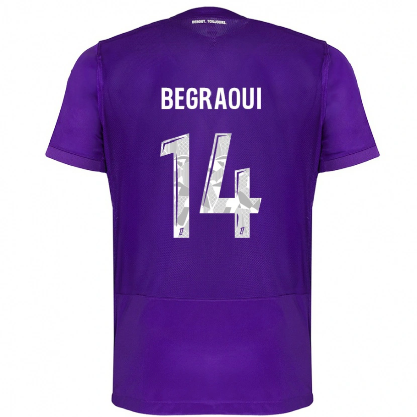 Danxen Herren Yanis Begraoui #14 Violett Weiß Heimtrikot Trikot 2024/25 T-Shirt