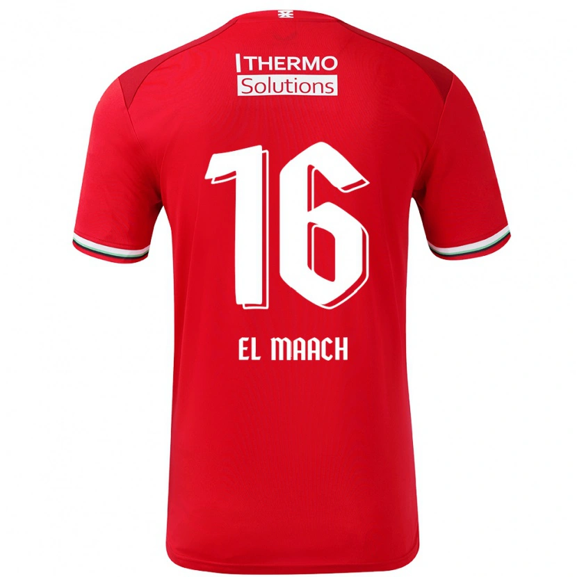 Danxen Herren Issam El Maach #16 Rot Weiß Heimtrikot Trikot 2024/25 T-Shirt