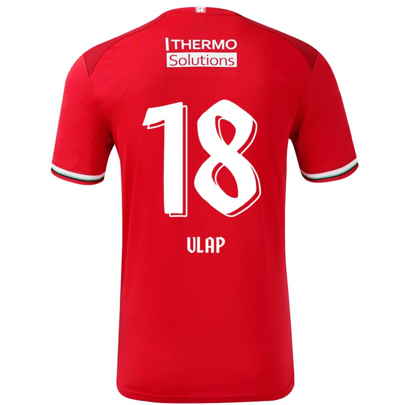 Danxen Herren Michel Vlap #18 Rot Weiß Heimtrikot Trikot 2024/25 T-Shirt