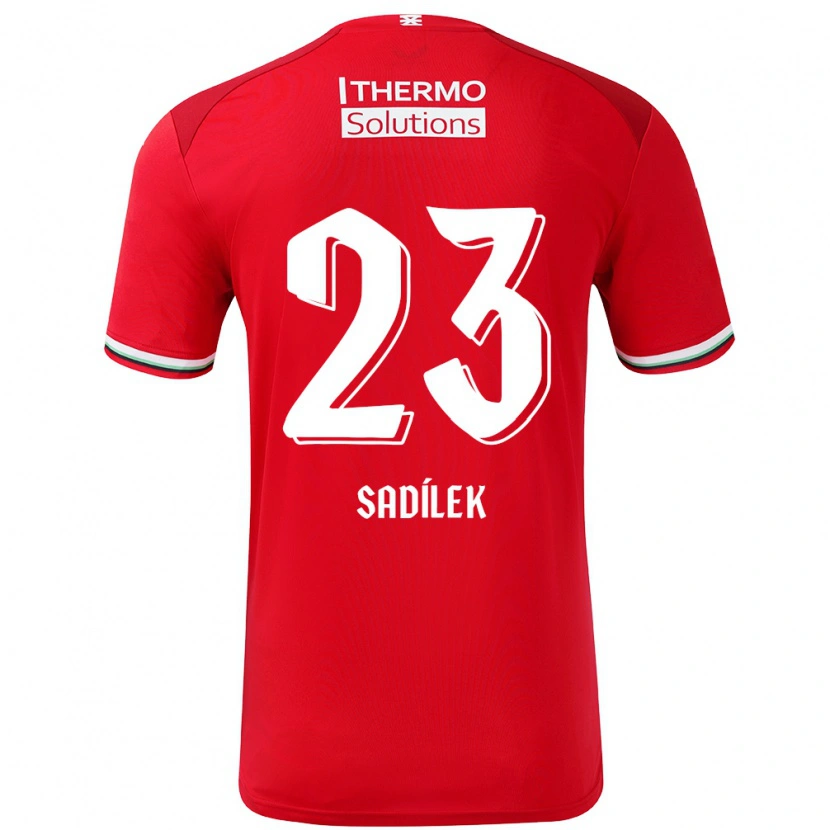 Danxen Herren Michal Sadílek #23 Rot Weiß Heimtrikot Trikot 2024/25 T-Shirt