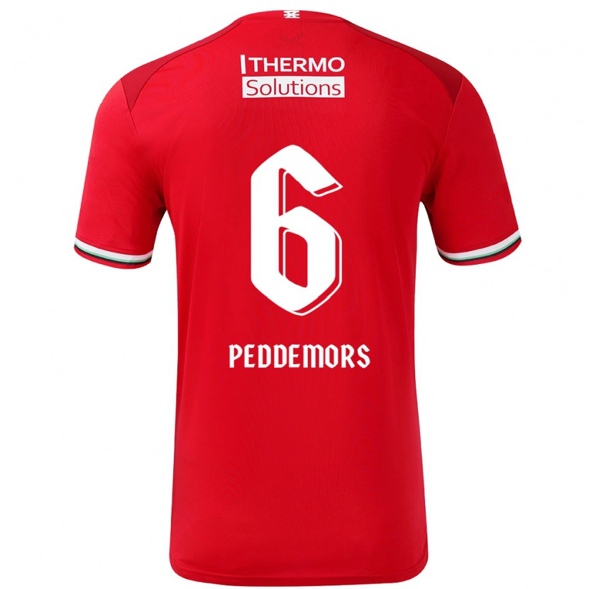 Danxen Herren Ella Peddemors #6 Rot Weiß Heimtrikot Trikot 2024/25 T-Shirt