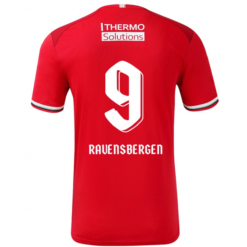 Danxen Herren Jaimy Ravensbergen #9 Rot Weiß Heimtrikot Trikot 2024/25 T-Shirt