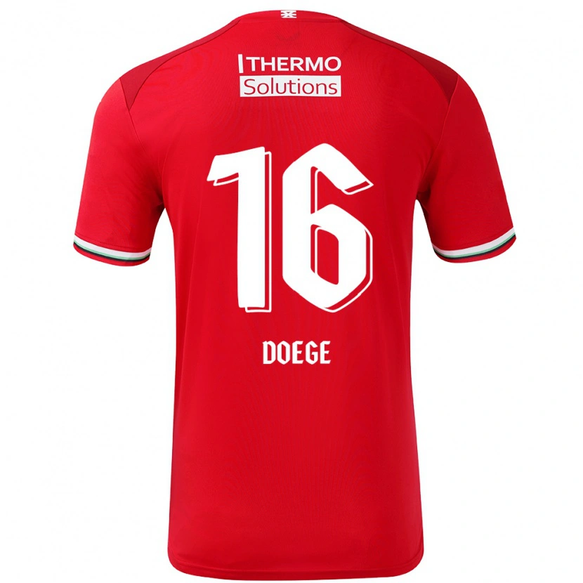 Danxen Herren Leonie Doege #16 Rot Weiß Heimtrikot Trikot 2024/25 T-Shirt
