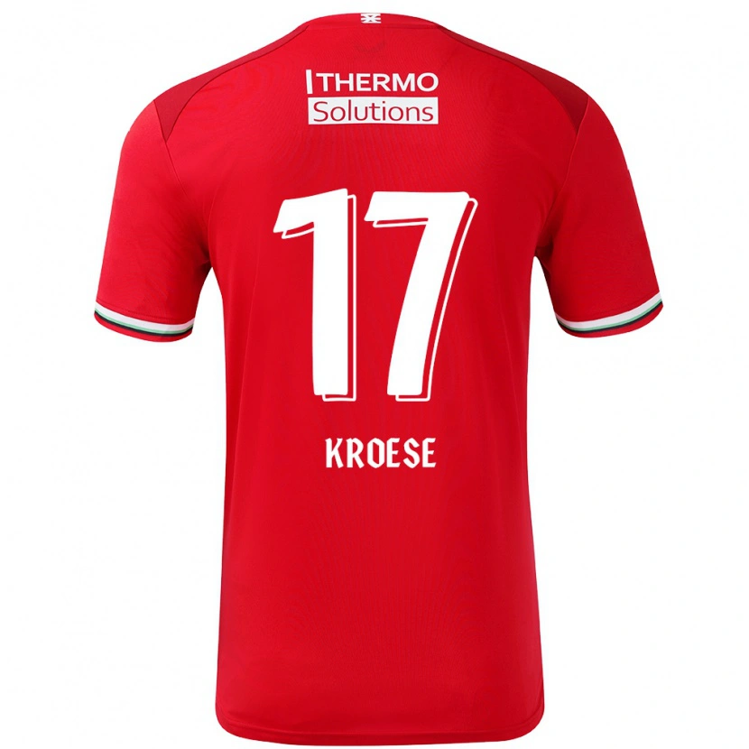 Danxen Herren Fieke Kroese #17 Rot Weiß Heimtrikot Trikot 2024/25 T-Shirt