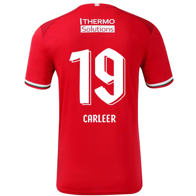 Danxen Herren Lieske Carleer #19 Rot Weiß Heimtrikot Trikot 2024/25 T-Shirt