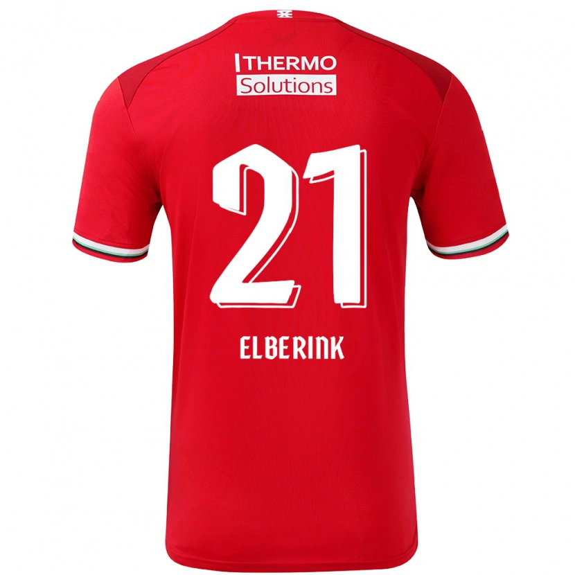 Danxen Herren Eva Oude Elberink #21 Rot Weiß Heimtrikot Trikot 2024/25 T-Shirt