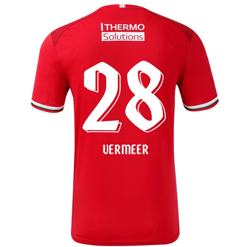 Danxen Herren Sofie Vermeer #28 Rot Weiß Heimtrikot Trikot 2024/25 T-Shirt