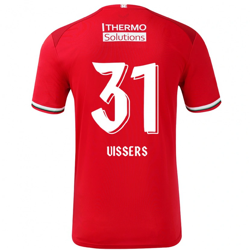 Danxen Herren Kiki Vissers #31 Rot Weiß Heimtrikot Trikot 2024/25 T-Shirt