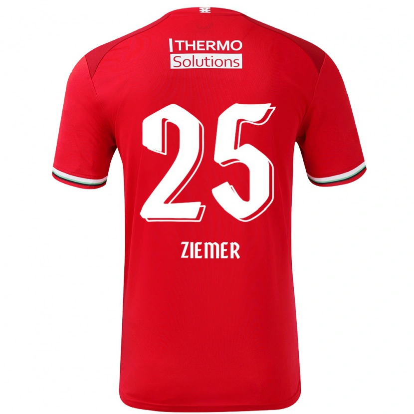 Danxen Herren Taylor Ziemer #25 Rot Weiß Heimtrikot Trikot 2024/25 T-Shirt