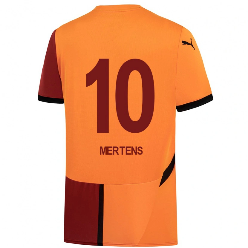 Danxen Herren Dries Mertens #10 Gelb Rot Heimtrikot Trikot 2024/25 T-Shirt