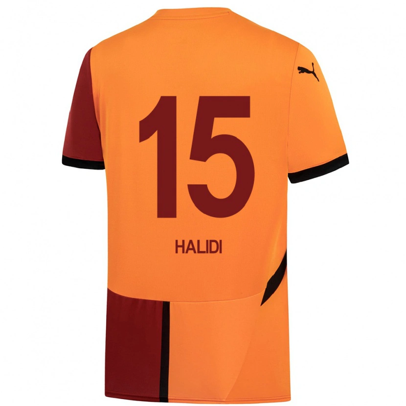 Danxen Herren İsa Halidi #15 Gelb Rot Heimtrikot Trikot 2024/25 T-Shirt