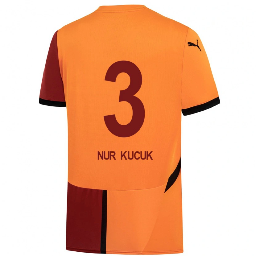 Danxen Herren Rabia Nur Küçük #3 Gelb Rot Heimtrikot Trikot 2024/25 T-Shirt