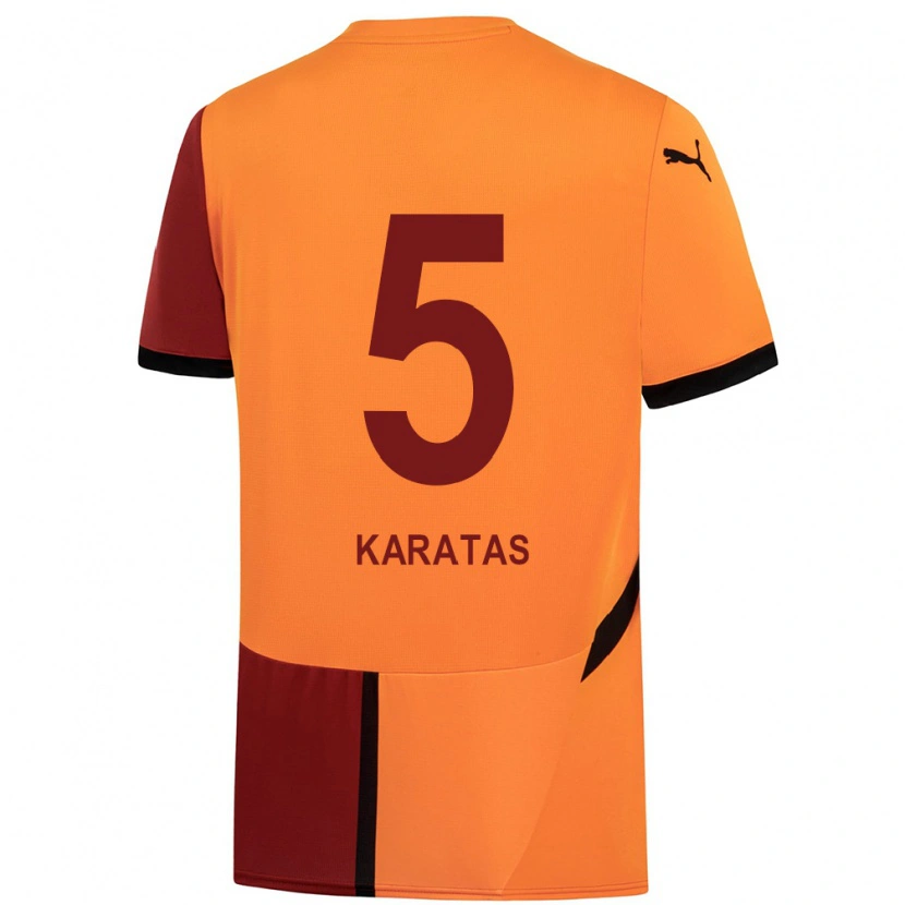 Danxen Herren Eda Karataş #5 Gelb Rot Heimtrikot Trikot 2024/25 T-Shirt