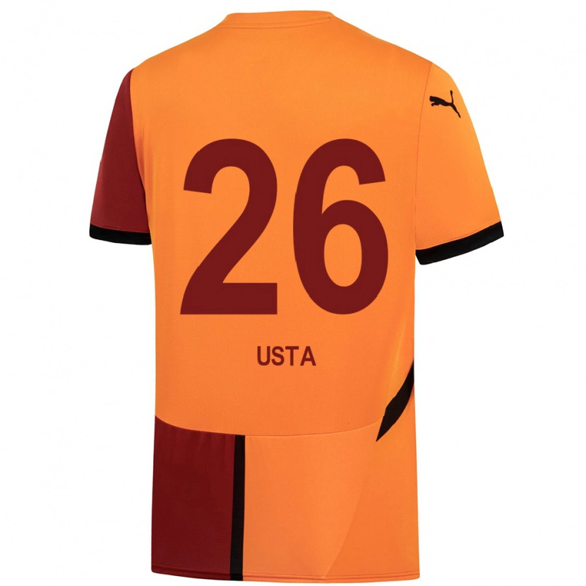 Danxen Herren Alanur Usta #26 Gelb Rot Heimtrikot Trikot 2024/25 T-Shirt