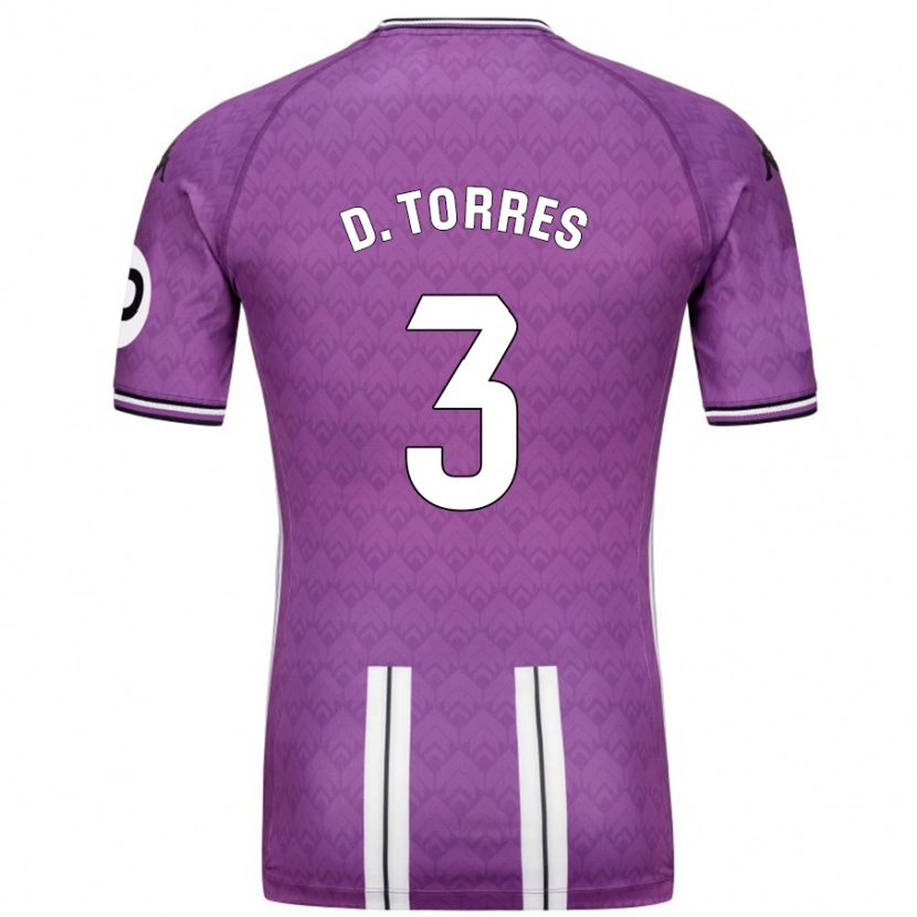 Danxen Herren David Torres #3 Violett Weiß Heimtrikot Trikot 2024/25 T-Shirt