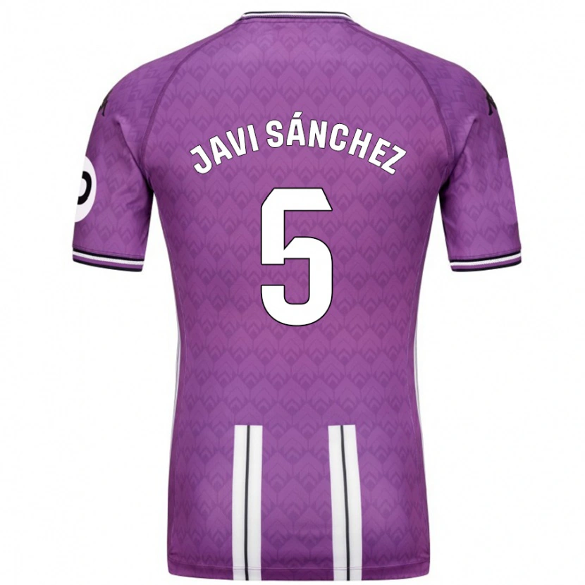 Danxen Herren Javi Sánchez #5 Violett Weiß Heimtrikot Trikot 2024/25 T-Shirt