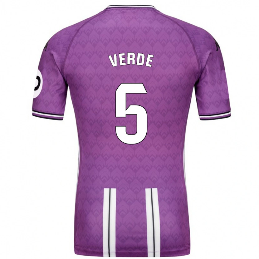 Danxen Herren Adrián Verde #5 Violett Weiß Heimtrikot Trikot 2024/25 T-Shirt