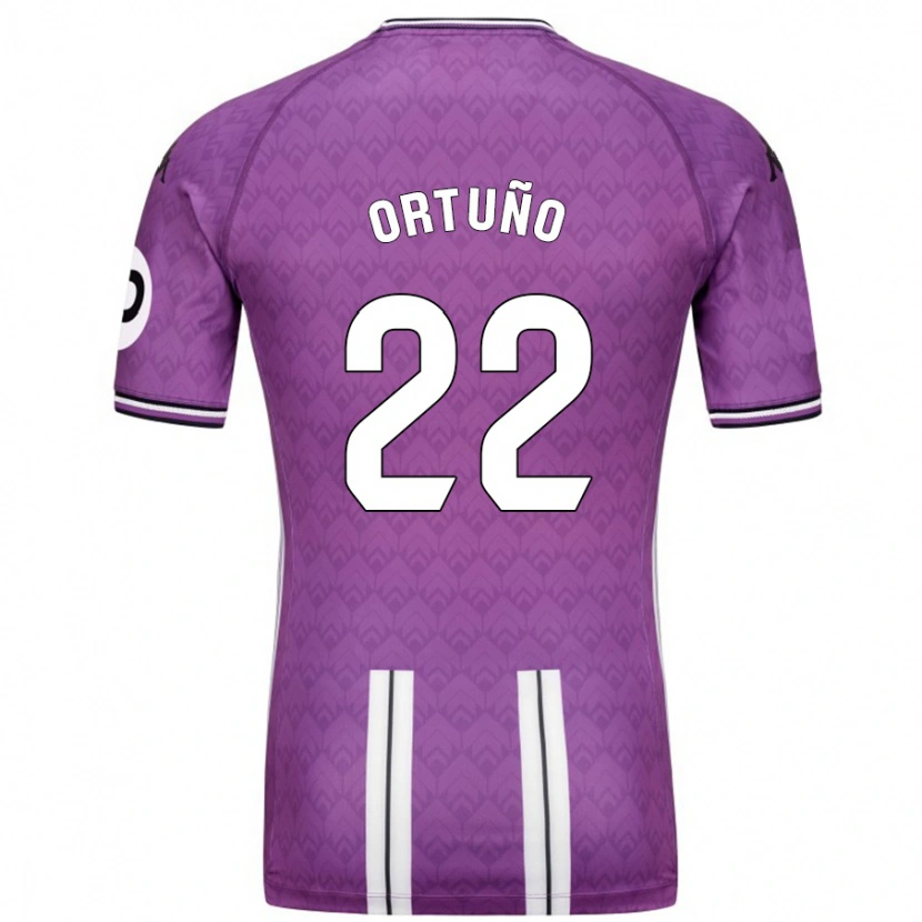 Danxen Herren Fran Ortuño #22 Violett Weiß Heimtrikot Trikot 2024/25 T-Shirt