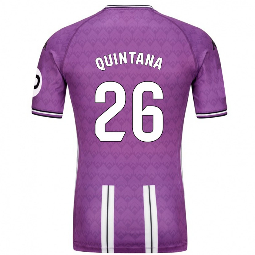 Danxen Herren Alberto Quintana #26 Violett Weiß Heimtrikot Trikot 2024/25 T-Shirt