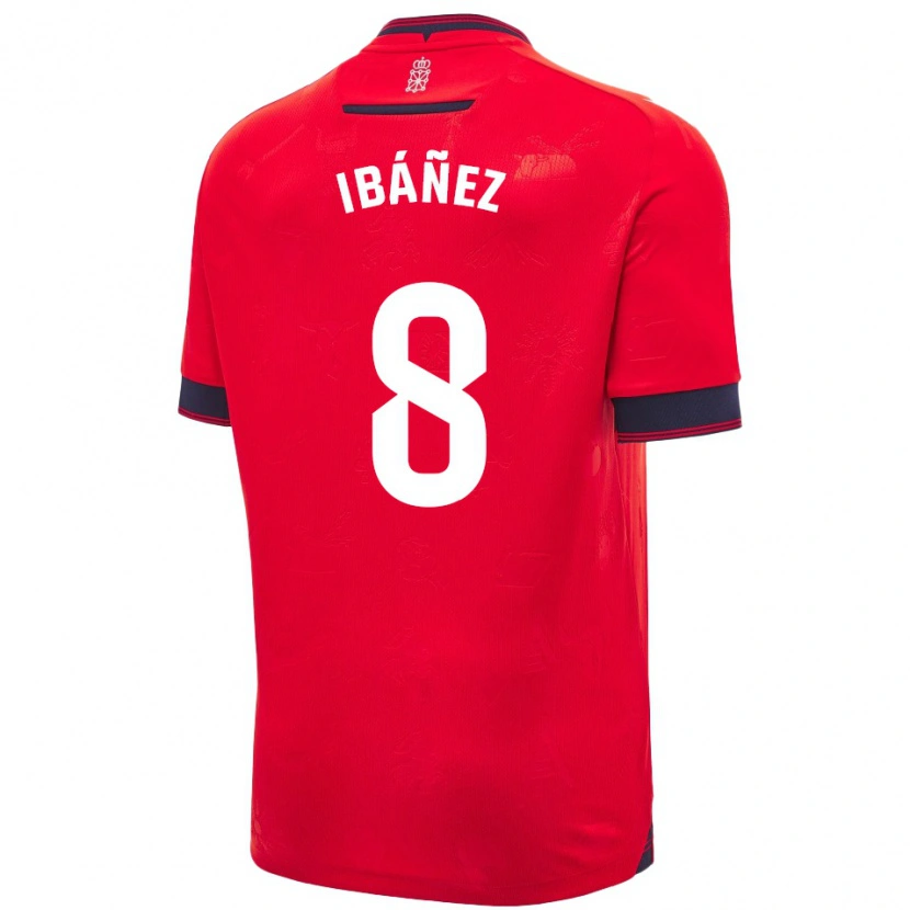 Danxen Herren Pablo Ibáñez #8 Rot Weiß Heimtrikot Trikot 2024/25 T-Shirt