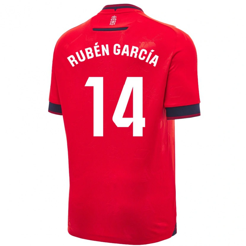 Danxen Herren Rubén García #14 Rot Weiß Heimtrikot Trikot 2024/25 T-Shirt