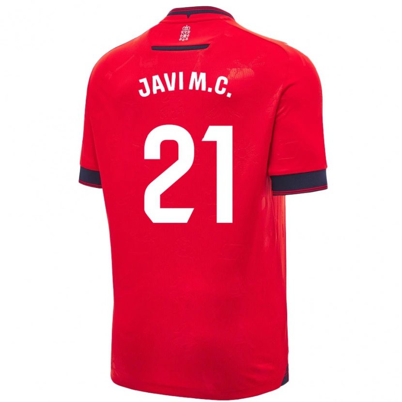 Danxen Herren Javi Martínez #21 Rot Weiß Heimtrikot Trikot 2024/25 T-Shirt