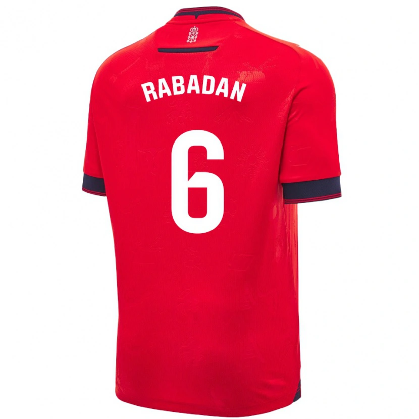 Danxen Herren David Rabadán #6 Rot Weiß Heimtrikot Trikot 2024/25 T-Shirt